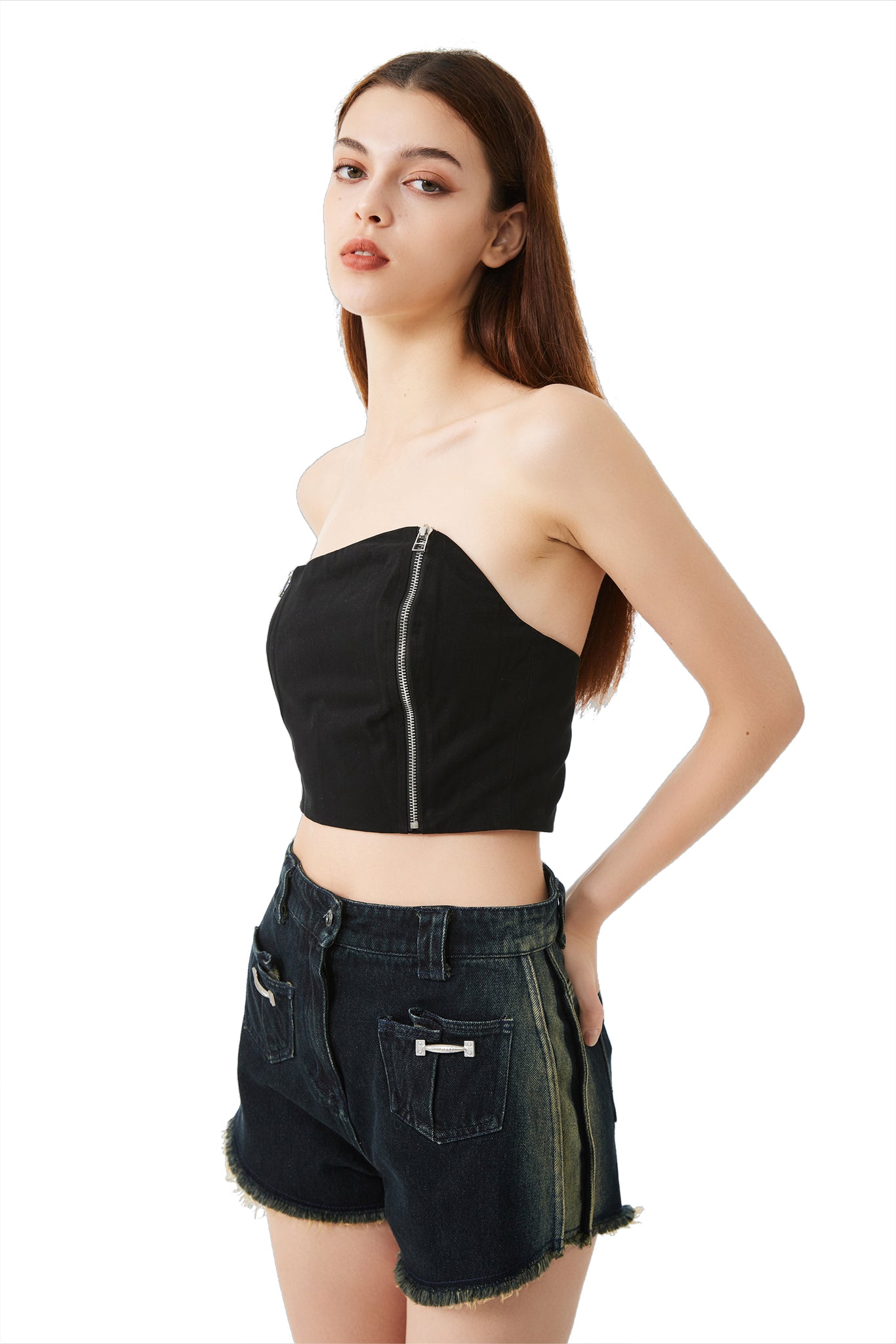 Zipper Tube Top