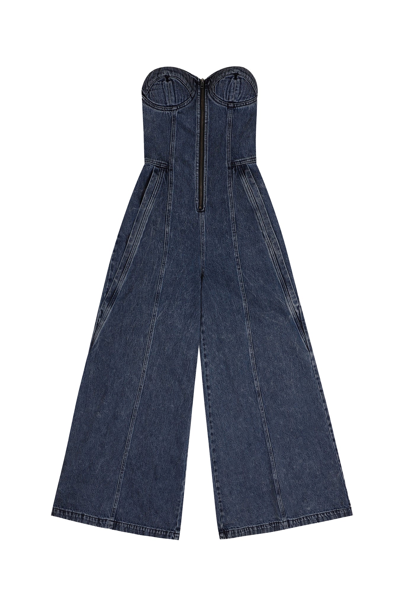 Strapless Denim Jumpsuit