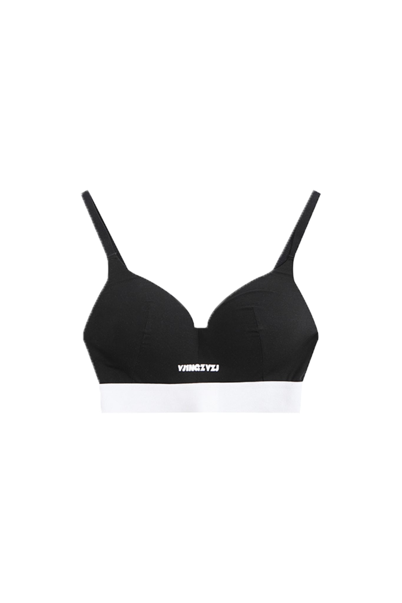 Cotton Push Up Plunge Bra In Black