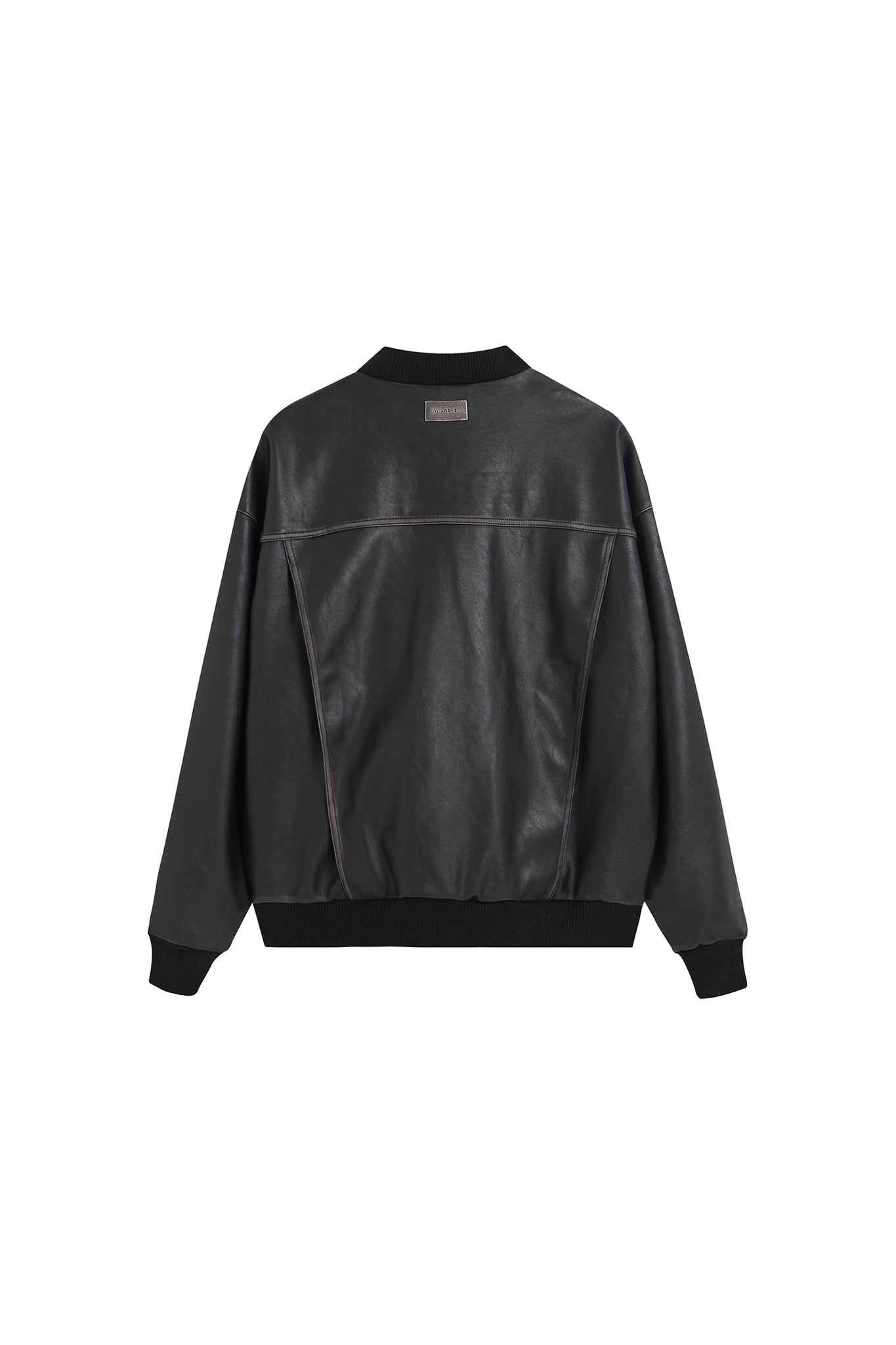 Black Faded Leather Jacket - YJ1NGZYZJ® Official