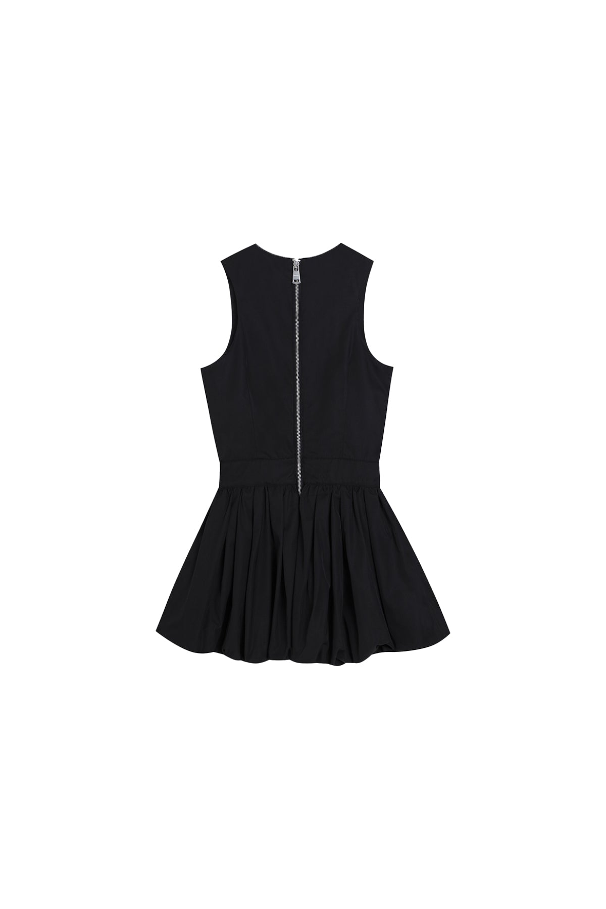 Black Pleated Puffy Dress - YJ1NGZYZJ® Official