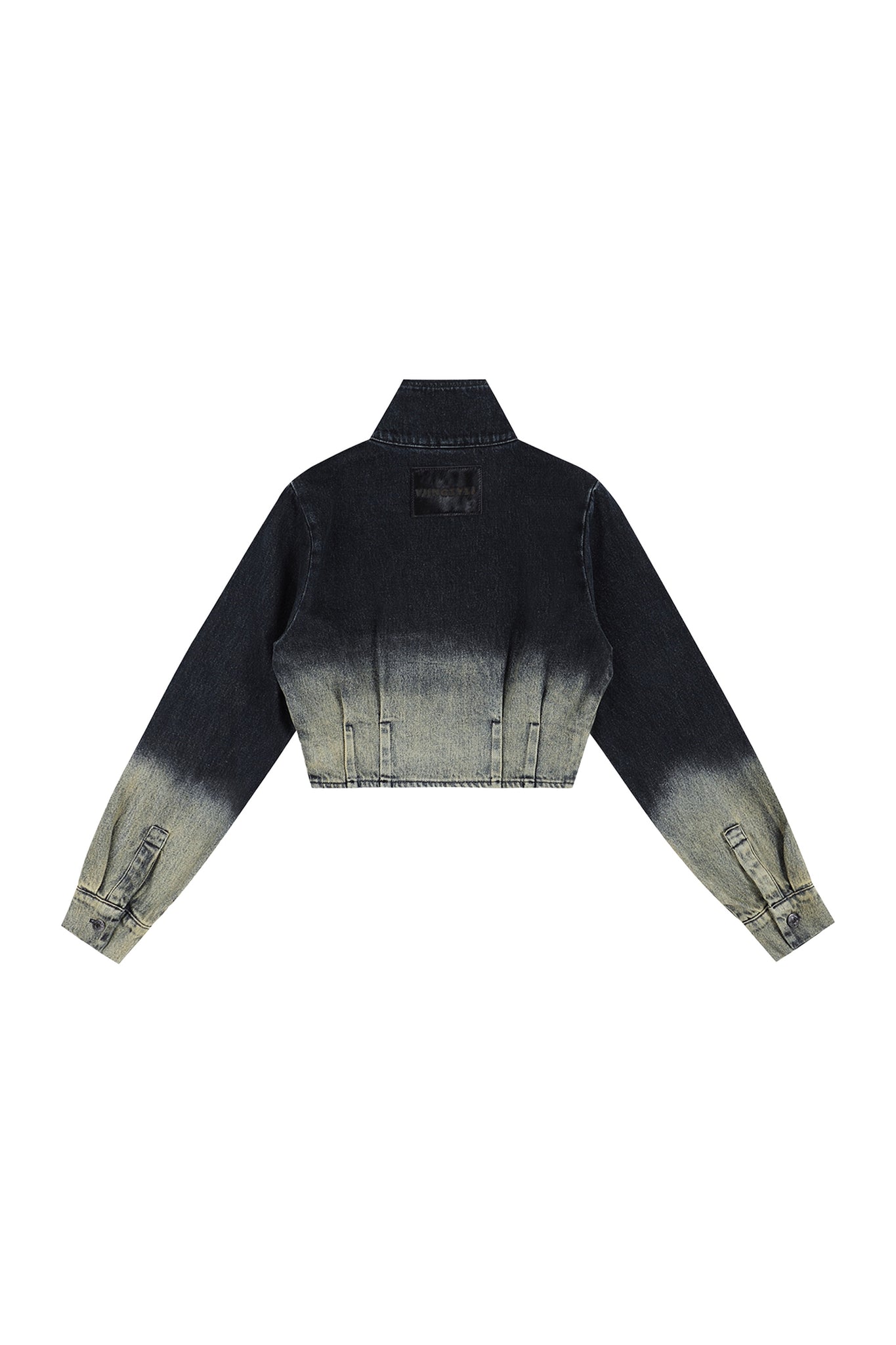 Cropped Gradient Denim Jacket - YJ1NGZYZJ® Official