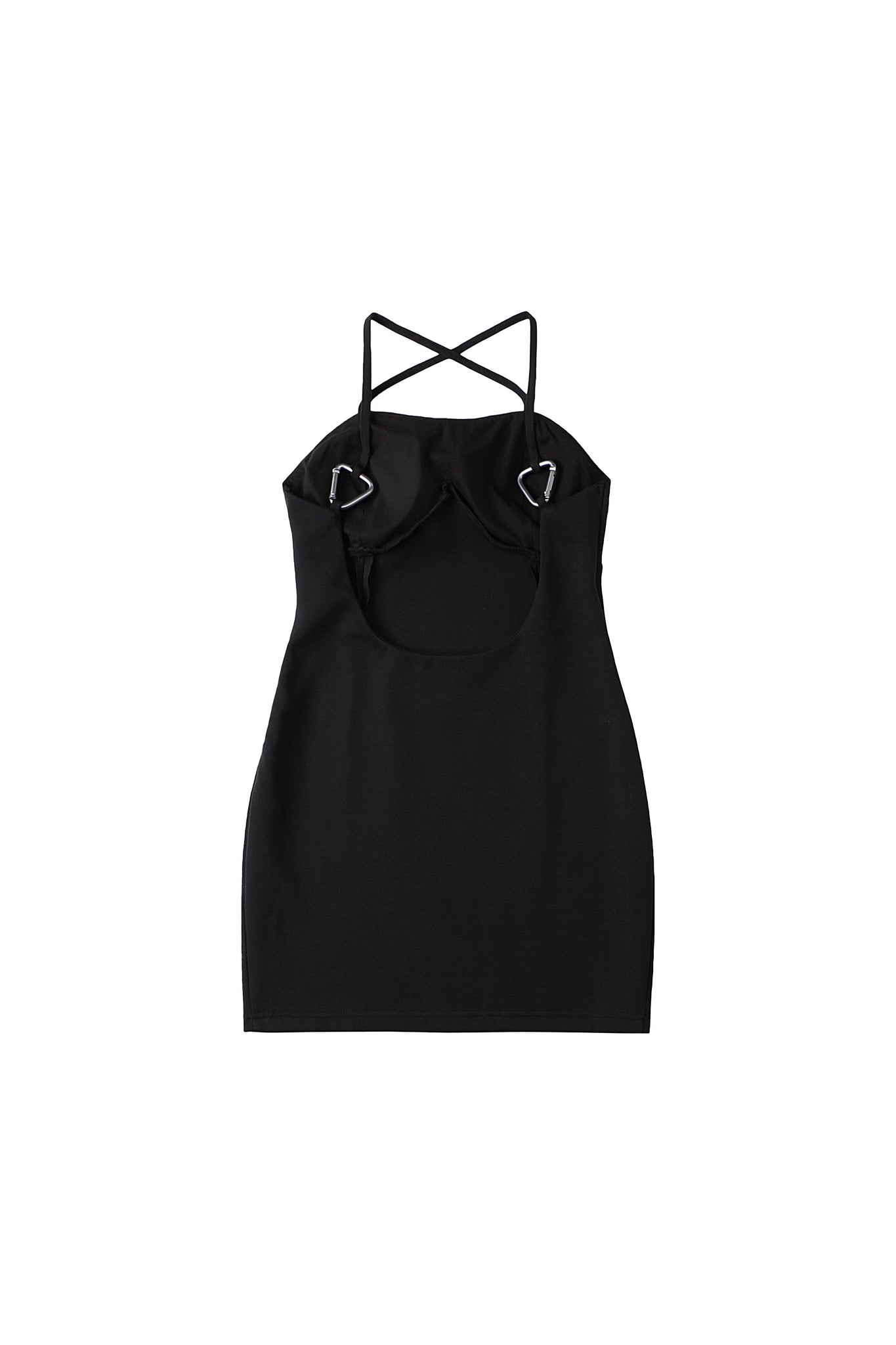 Cross-Back Dress In Black - YJ1NGZYZJ® Official