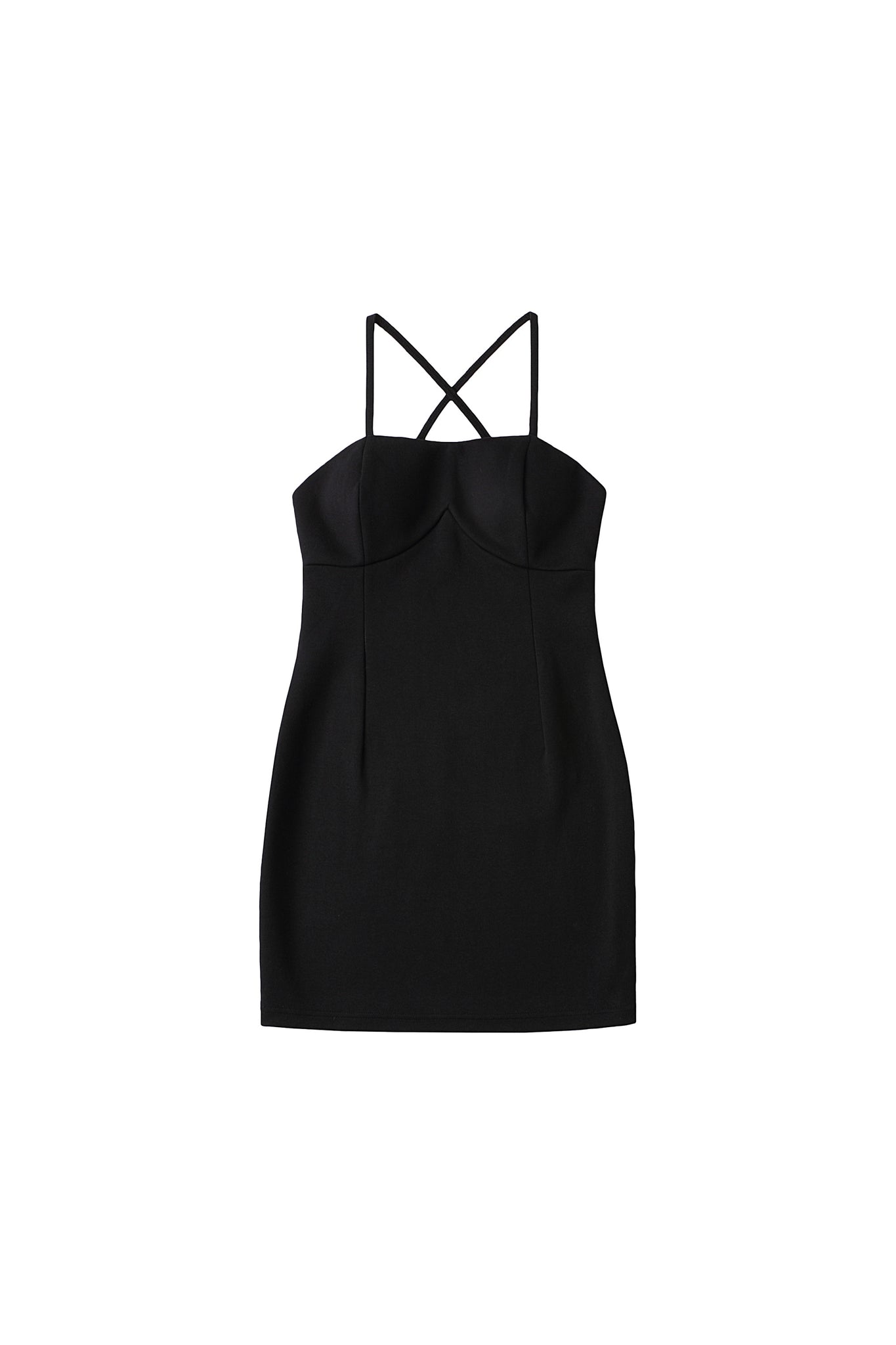 Cross-Back Dress In Black - YJ1NGZYZJ® Official