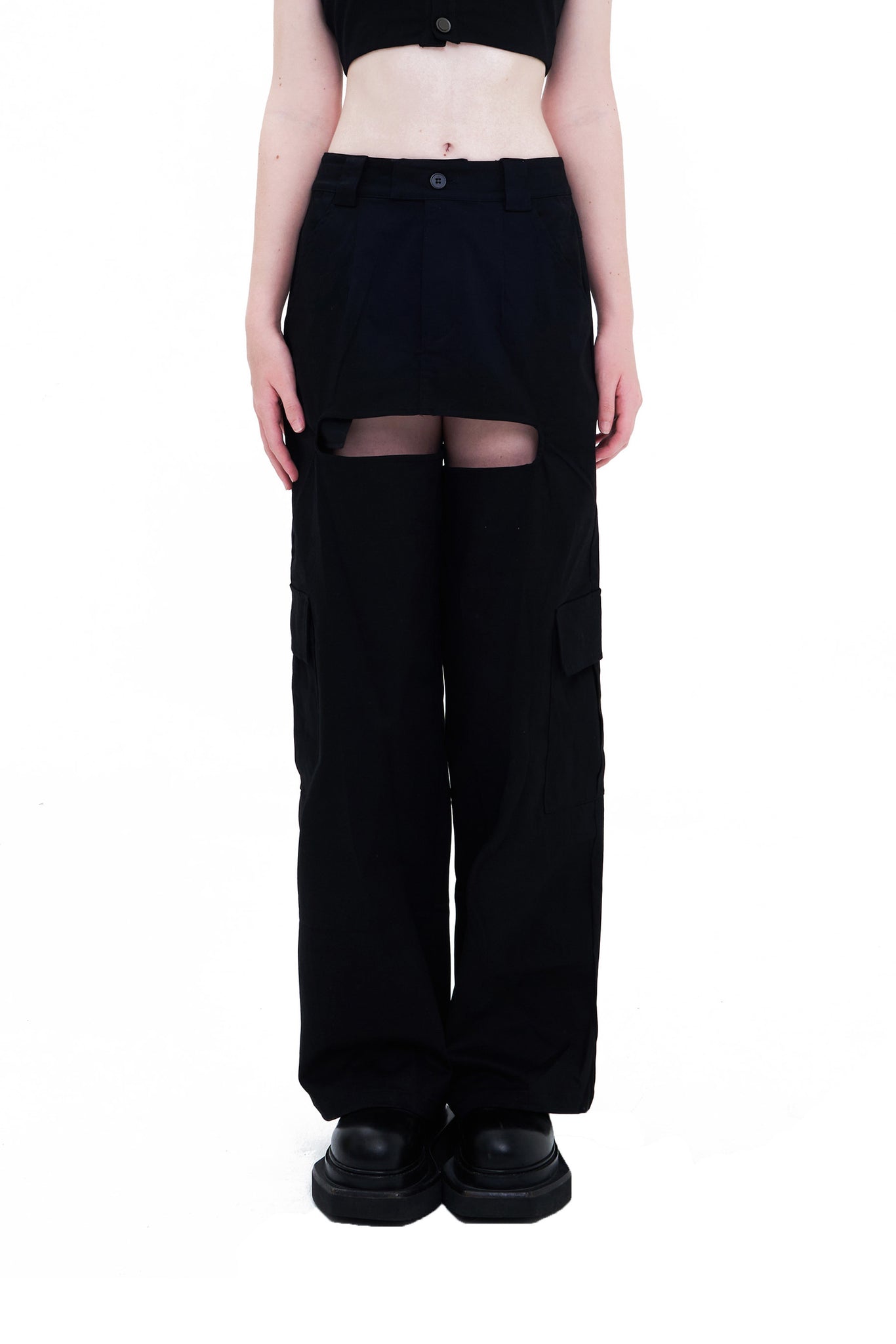 Crotchless Cargo Pants - YJ1NGZYZJ® Official