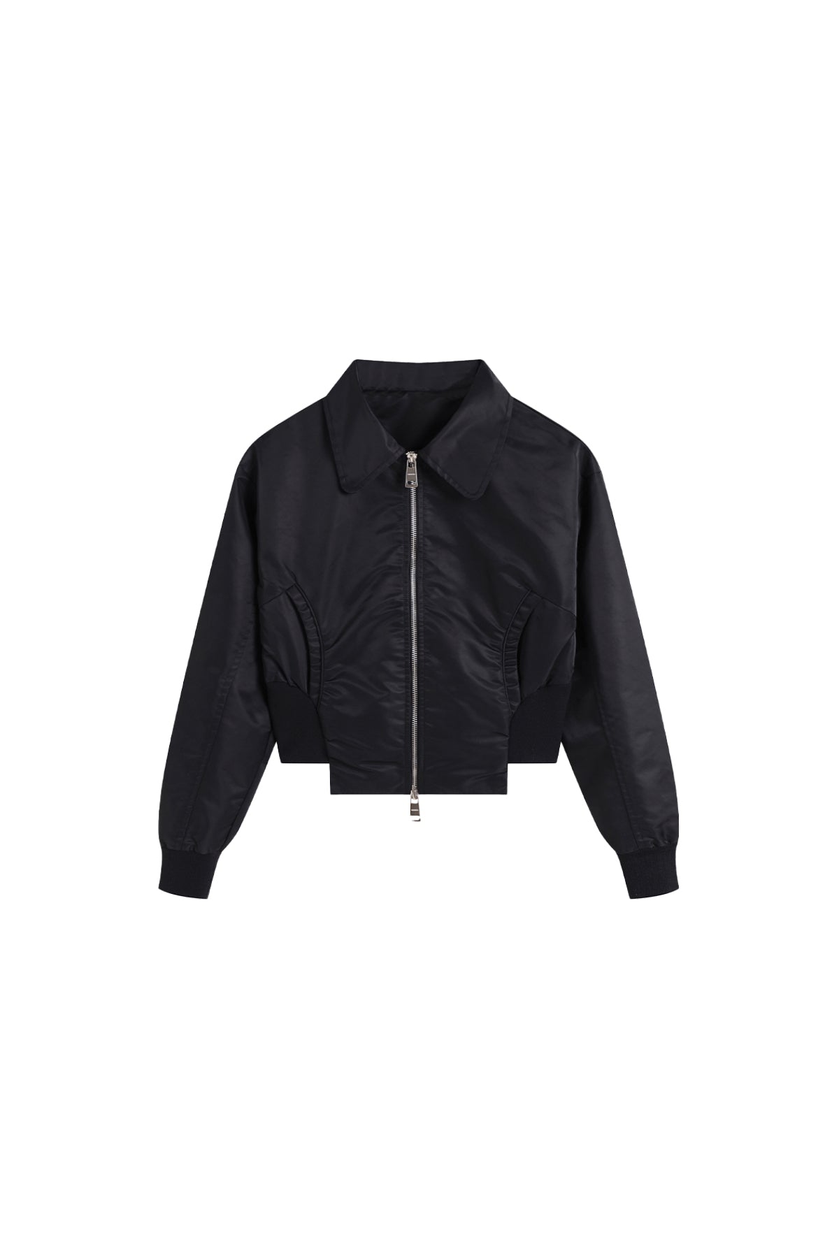 YJ1NGZYZJ® Official - Collared Double Zip Jacket In Black
