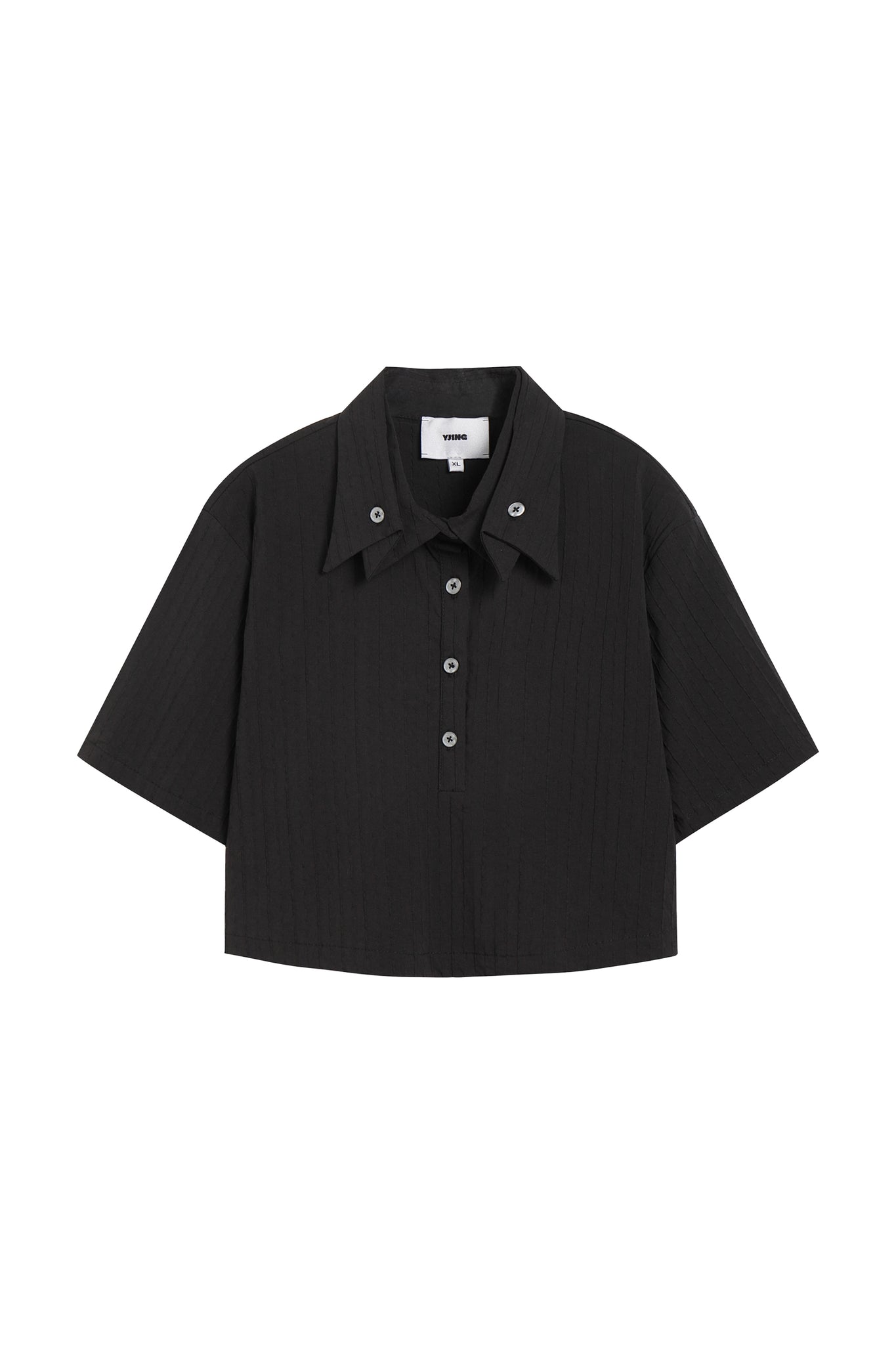 Cropped Shirt In Black - YJ1NGZYZJ® Official