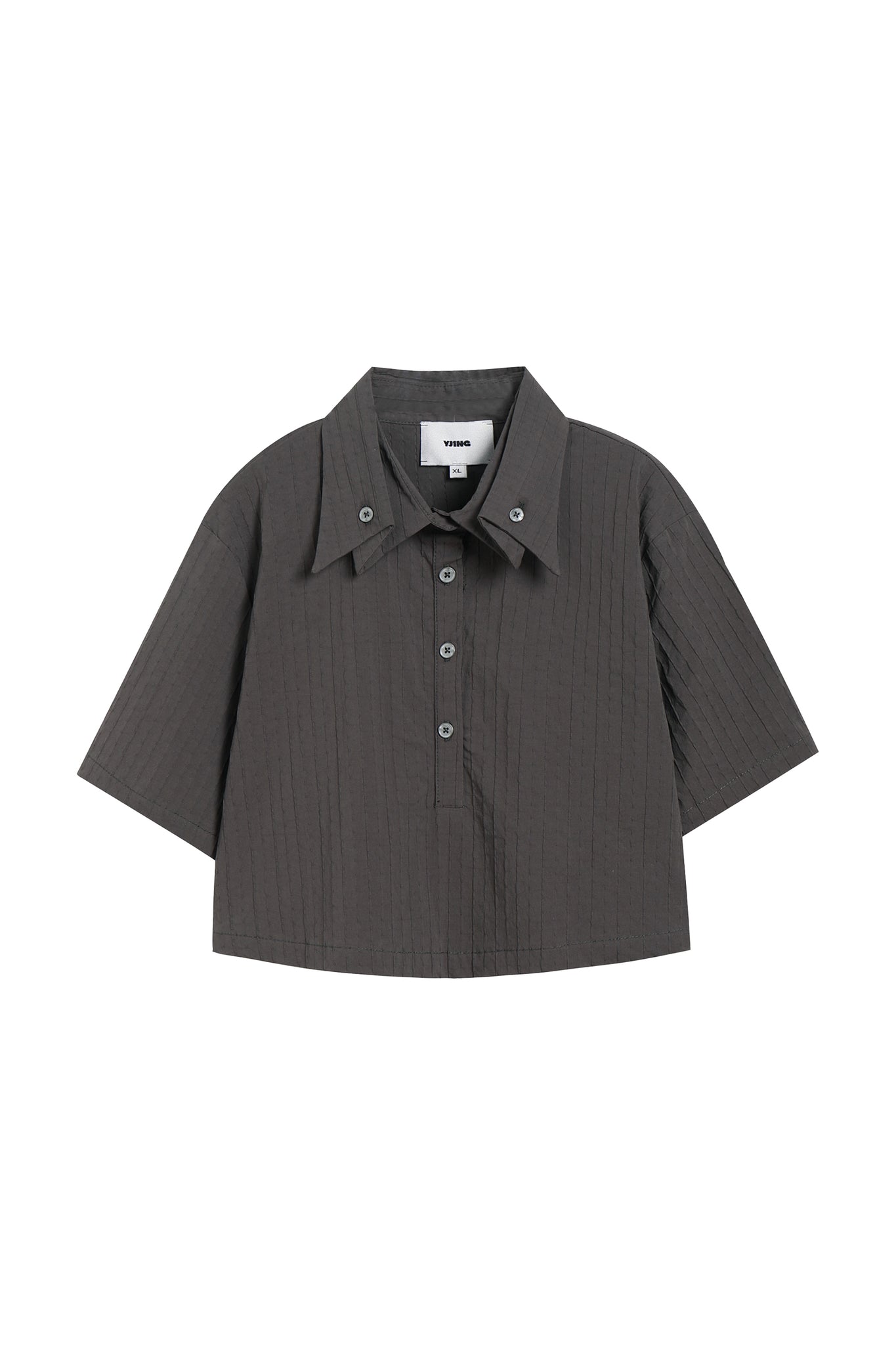 Cropped Shirt In Gray - YJ1NGZYZJ® Official