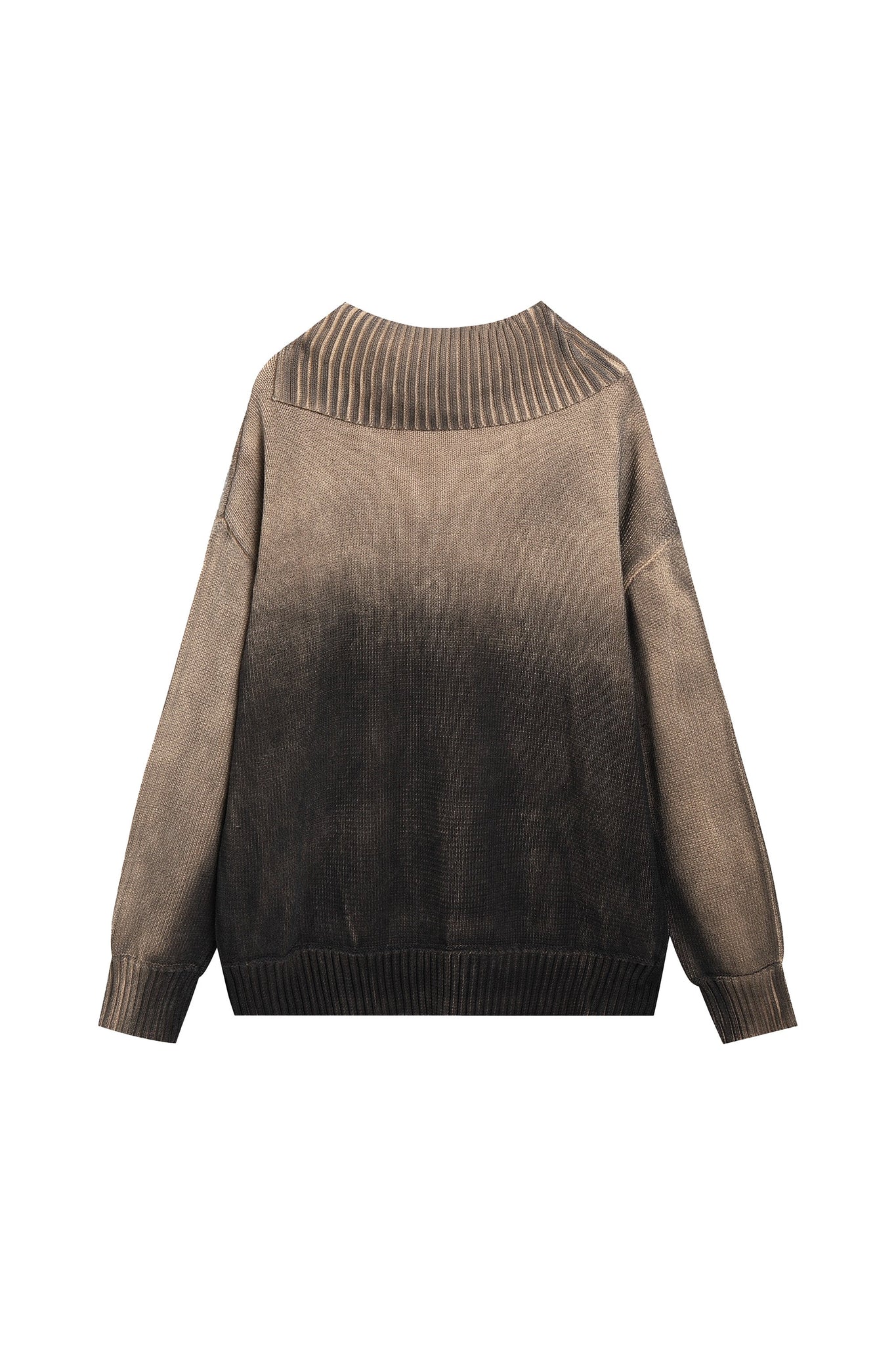 YJ1NGZYZJ Distressed Oversized Sweater In Dark Brown – YJ1NGZYZJ