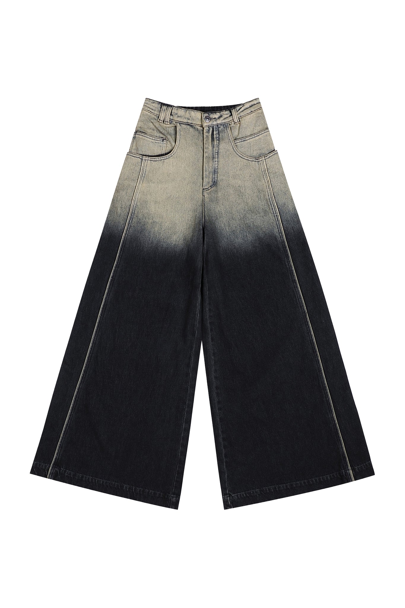 Gradient Wide-Leg Jeans - YJ1NGZYZJ® Official