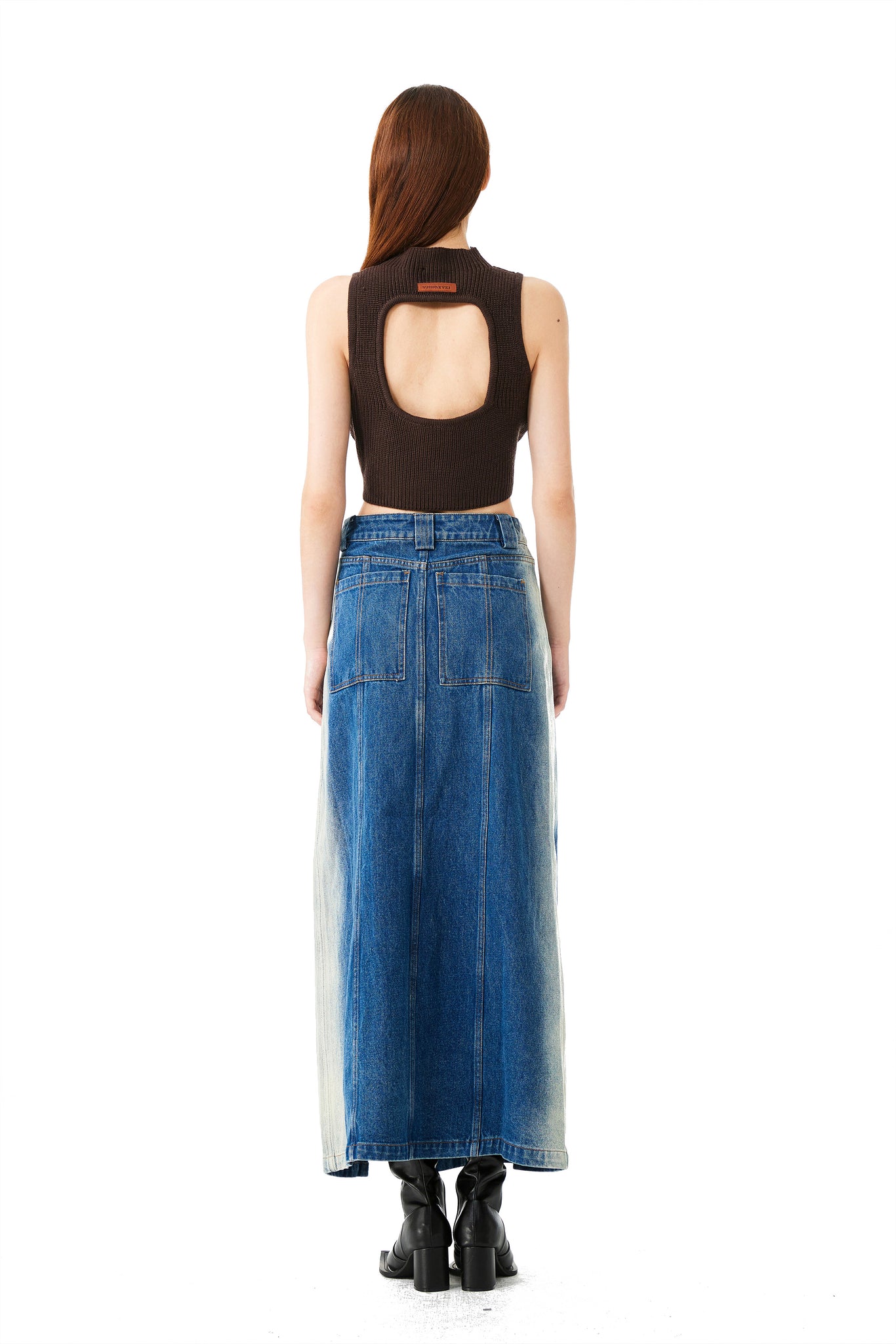 High-Slit Denim Skirt - YJ1NGZYZJ® Official