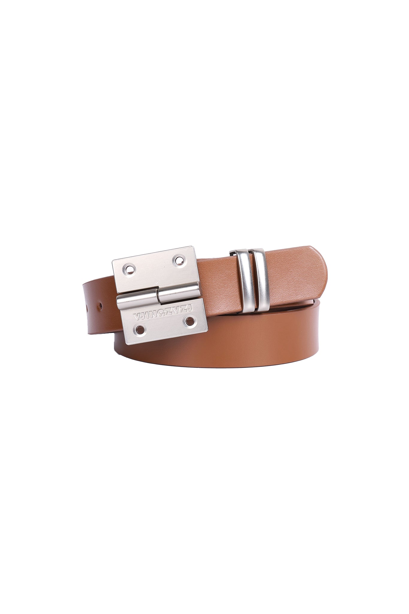 Hinge Calf Leather Belt In Brown - YJ1NGZYZJ® Official