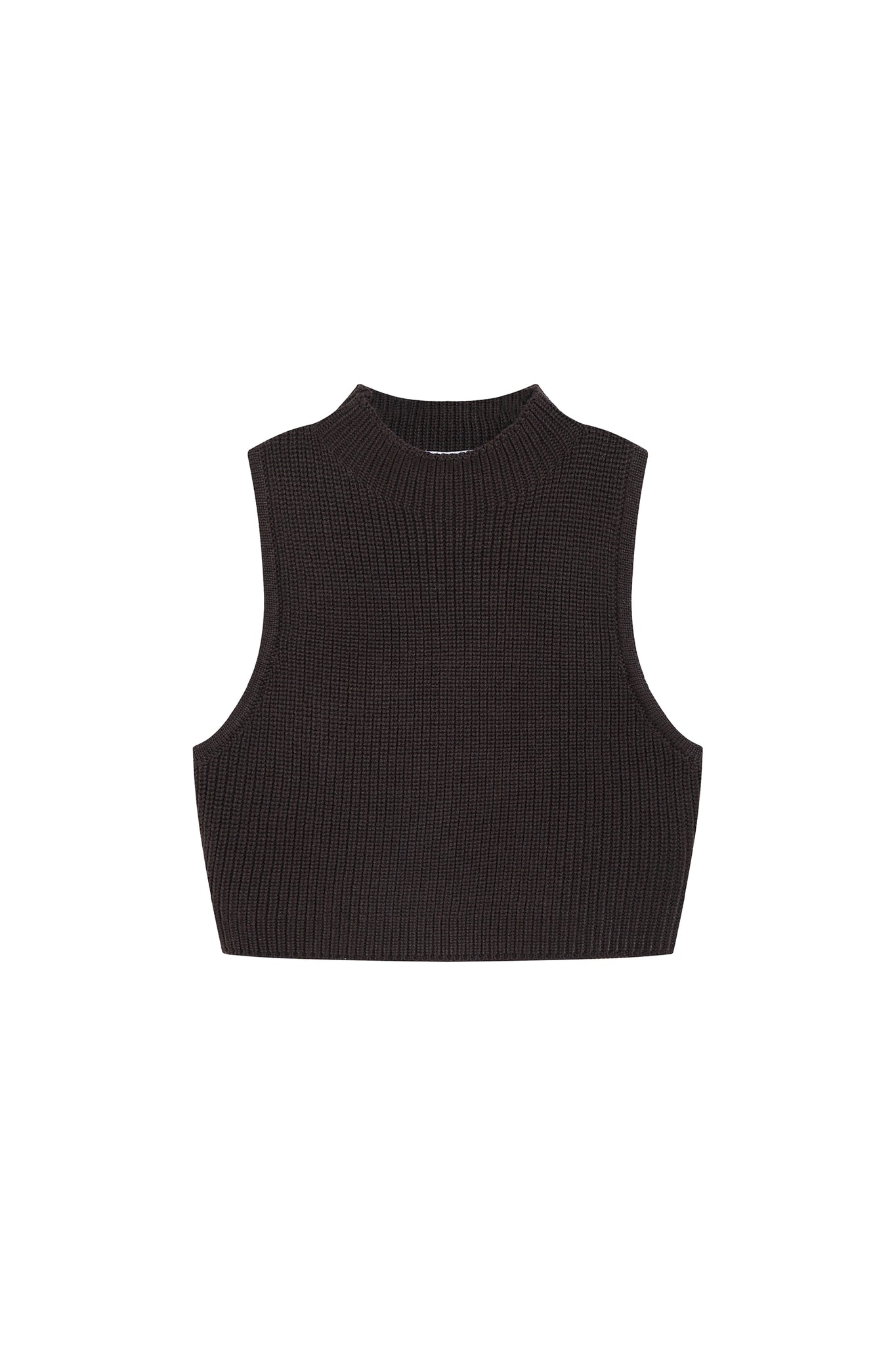 Knit Vest In Brown - YJ1NGZYZJ® Official