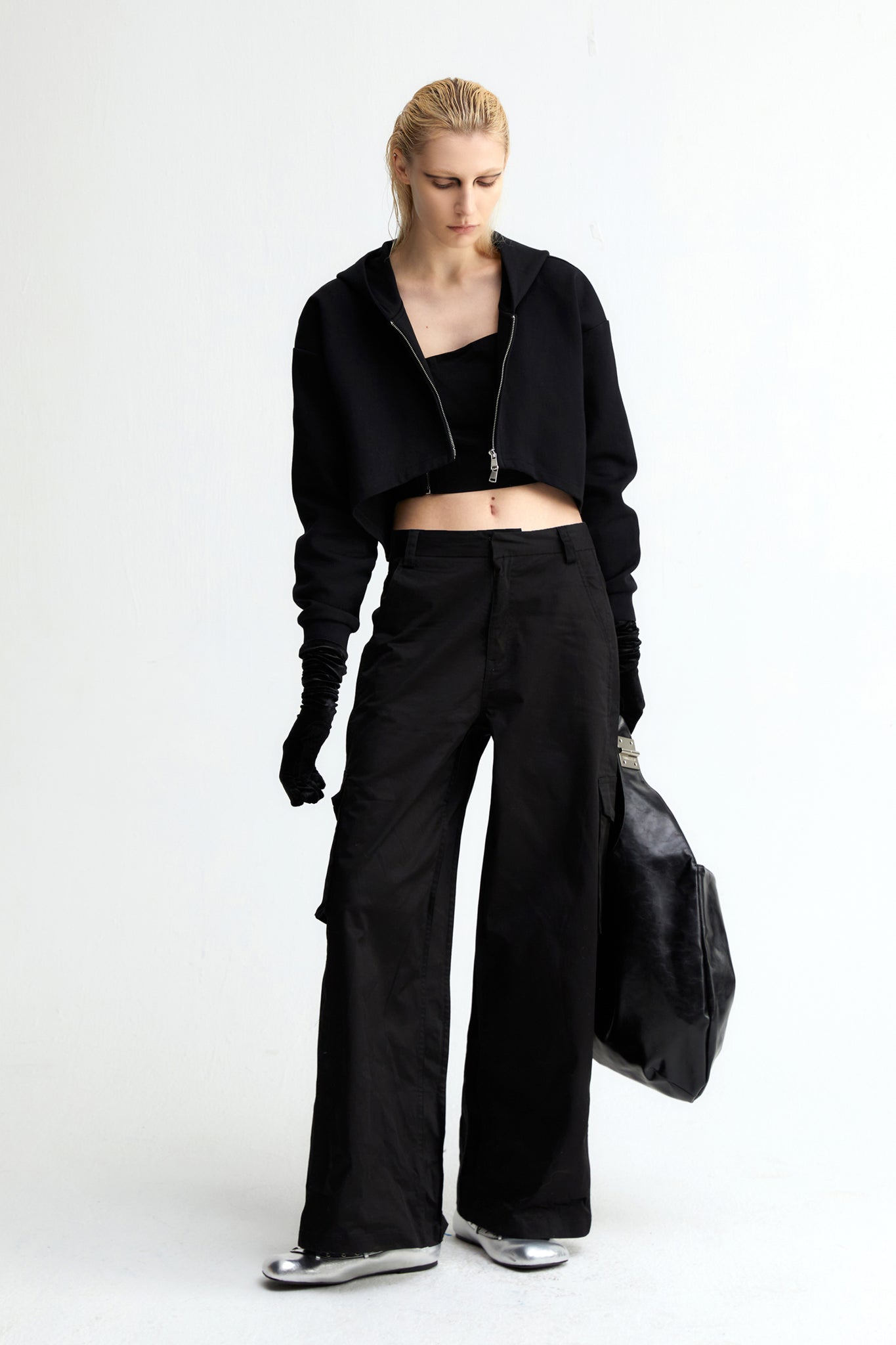 Logo High Waist Jacket In Black - YJ1NGZYZJ® Official
