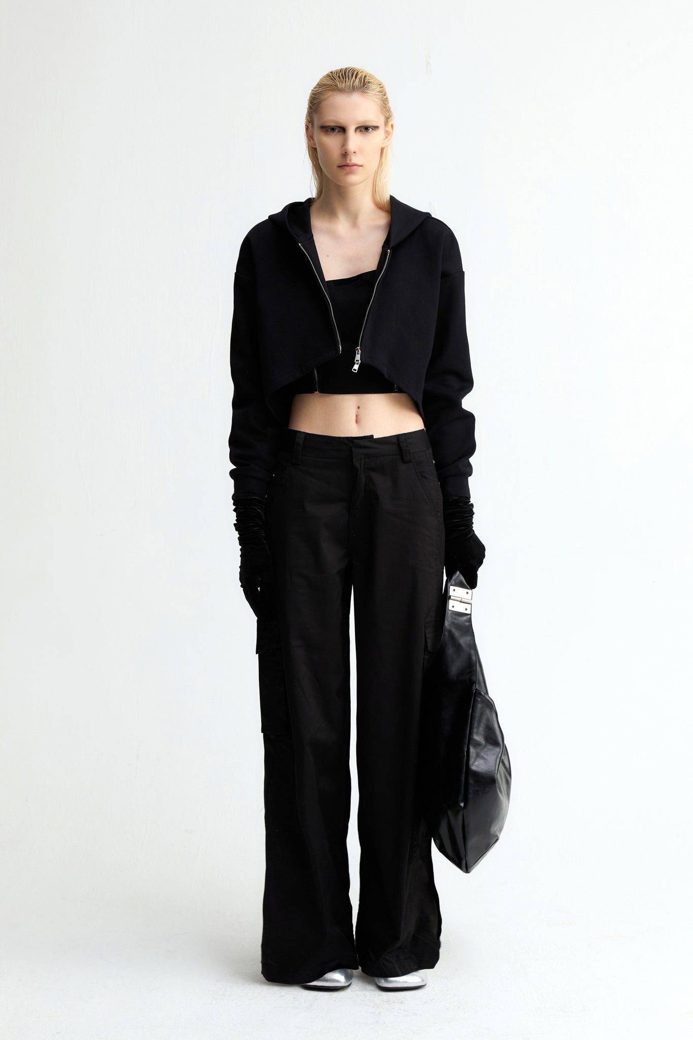 Logo High Waist Jacket In Black - YJ1NGZYZJ® Official