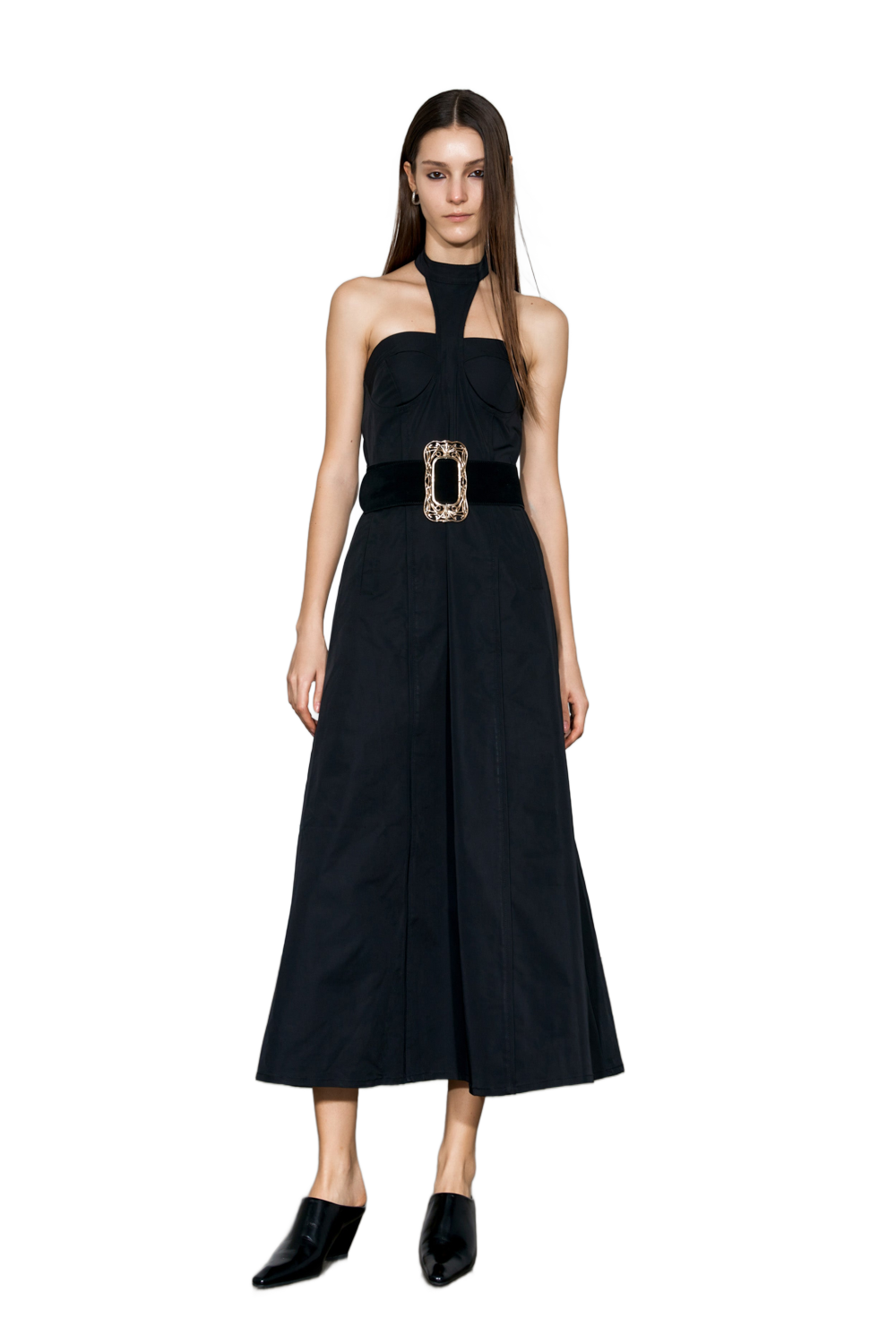 YJ1NGZYZJ® Official - Nylon Halter Midi Dress - 连衣裙