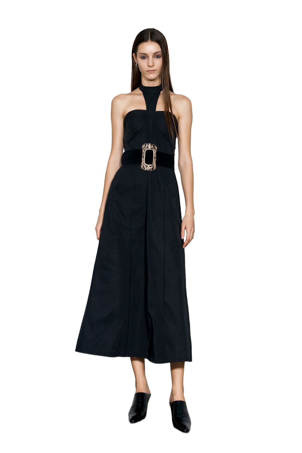 YJ1NGZYZJ® Official - Nylon Halter Midi Dress - 连衣裙