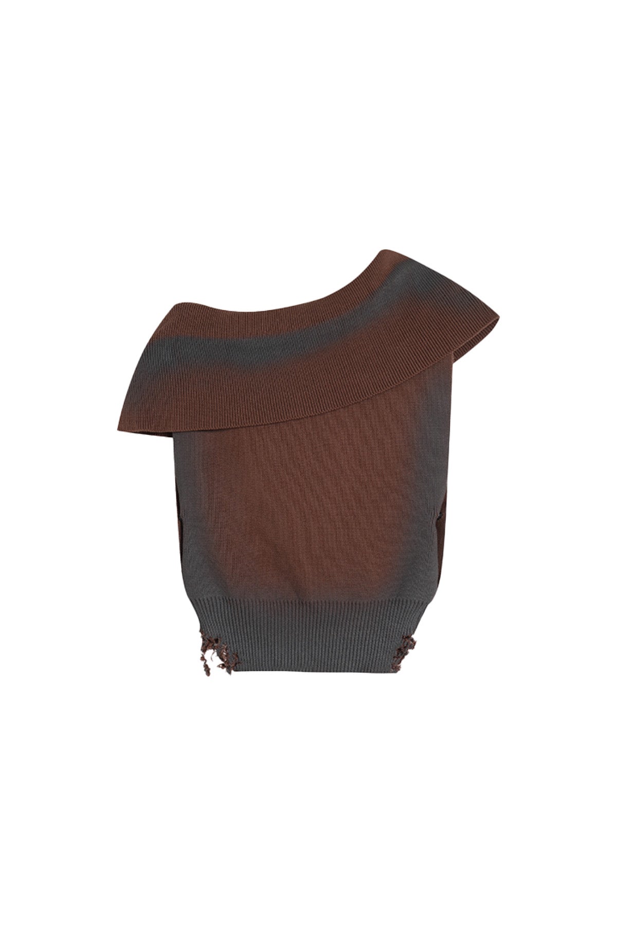 One Shoulder Knit Top In Brown - YJ1NGZYZJ® Official