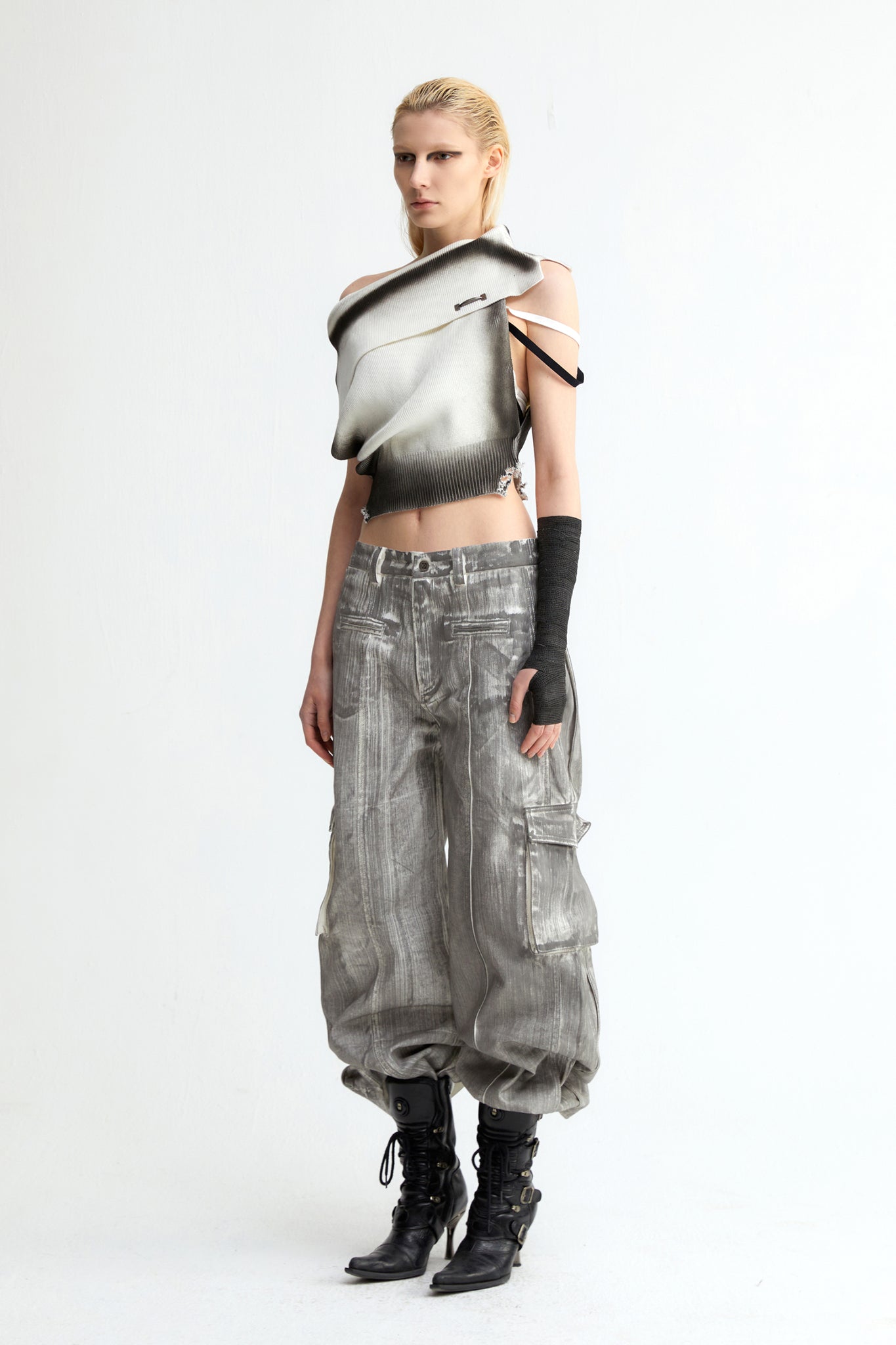 One Shoulder Knit Top In White - YJ1NGZYZJ® Official