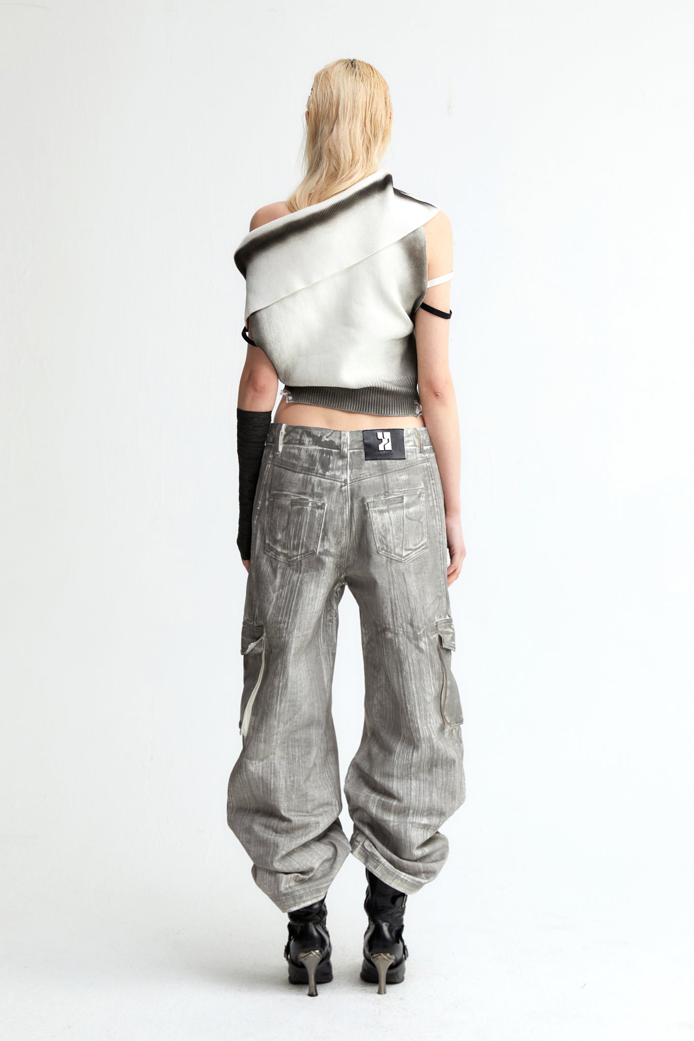 One Shoulder Knit Top In White - YJ1NGZYZJ® Official