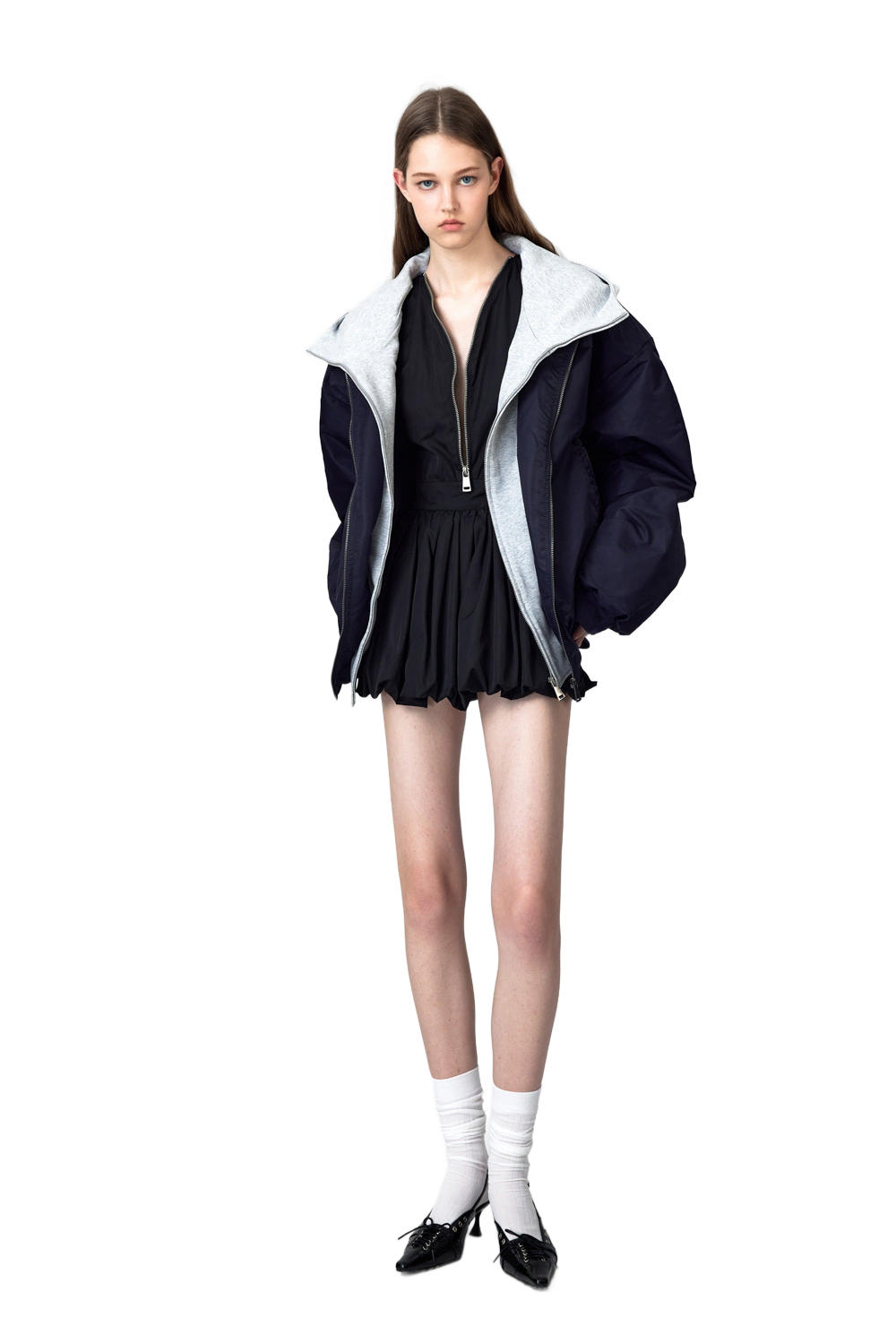 YJ1NGZYZJ® Official - Oversized Bomber Jacket In Blue - 休闲外套