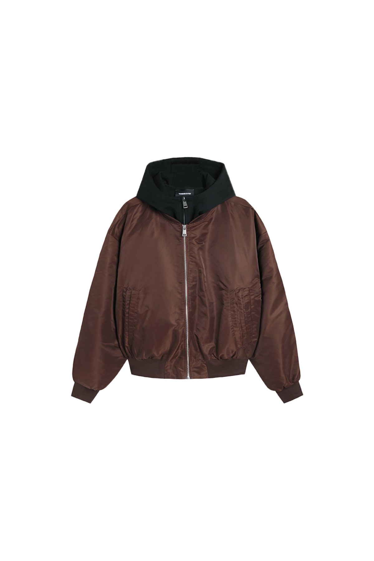 Oversized Bomber Jacket In Brown - YJ1NGZYZJ® Official