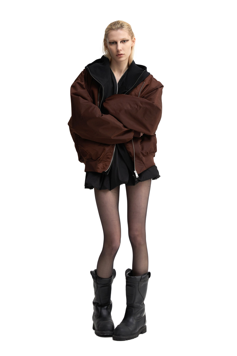 YJ1NGZYZJ® Official - Oversized Bomber Jacket In Brown - 休闲外套