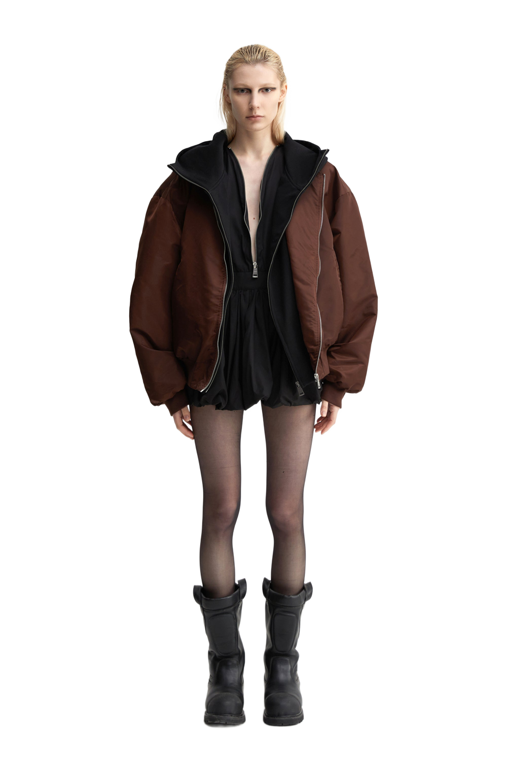 YJ1NGZYZJ® Official - Oversized Bomber Jacket In Brown - 休闲外套