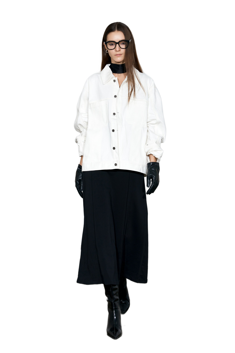YJ1NGZYZJ® Official - Oversized Denim Jacket In White - 牛仔外套