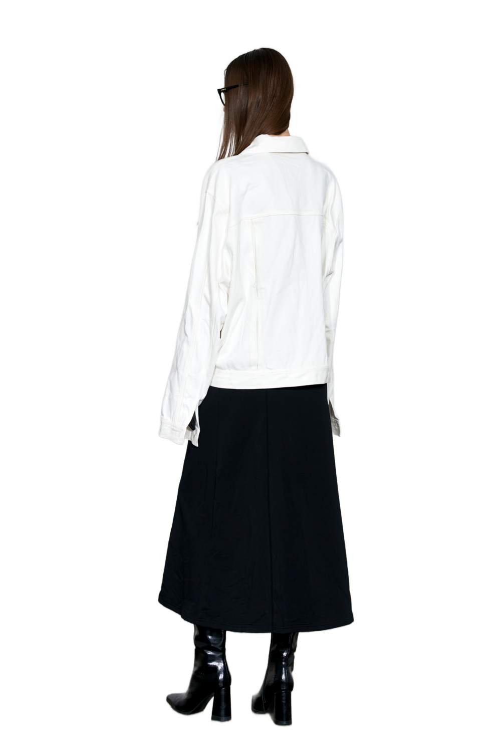 YJ1NGZYZJ® Official - Oversized Denim Jacket In White - 牛仔外套