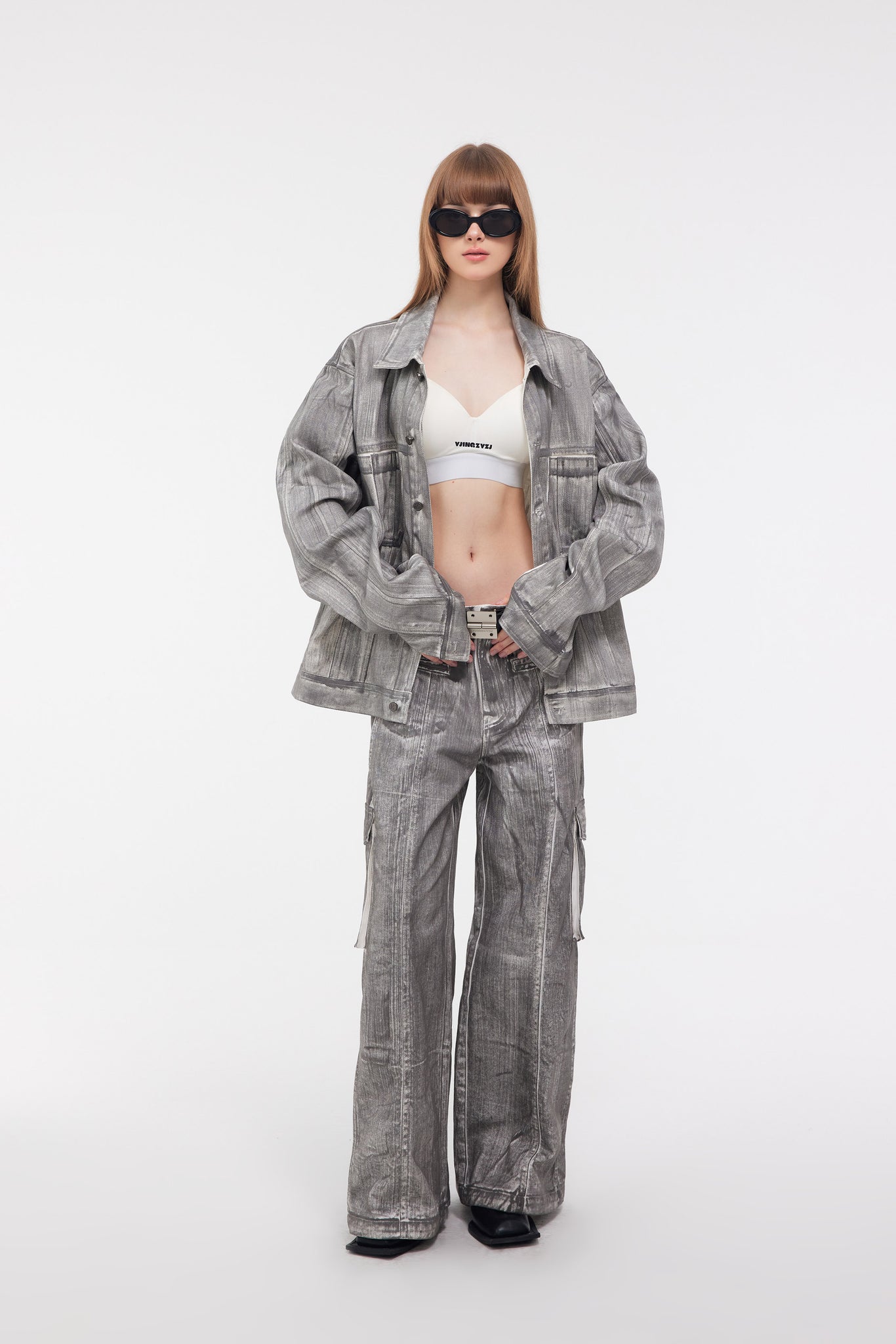 Scrawl Oversized Denim Jacket - YJ1NGZYZJ® Official