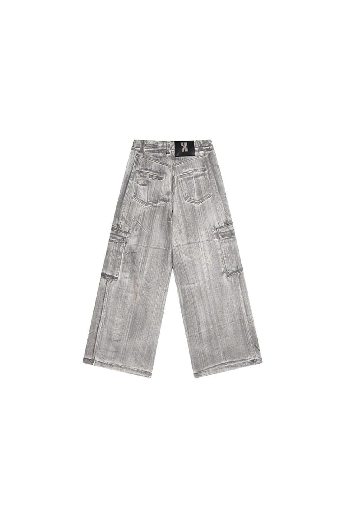 Scrawl Wide-Leg Cargo Jeans - YJ1NGZYZJ® Official