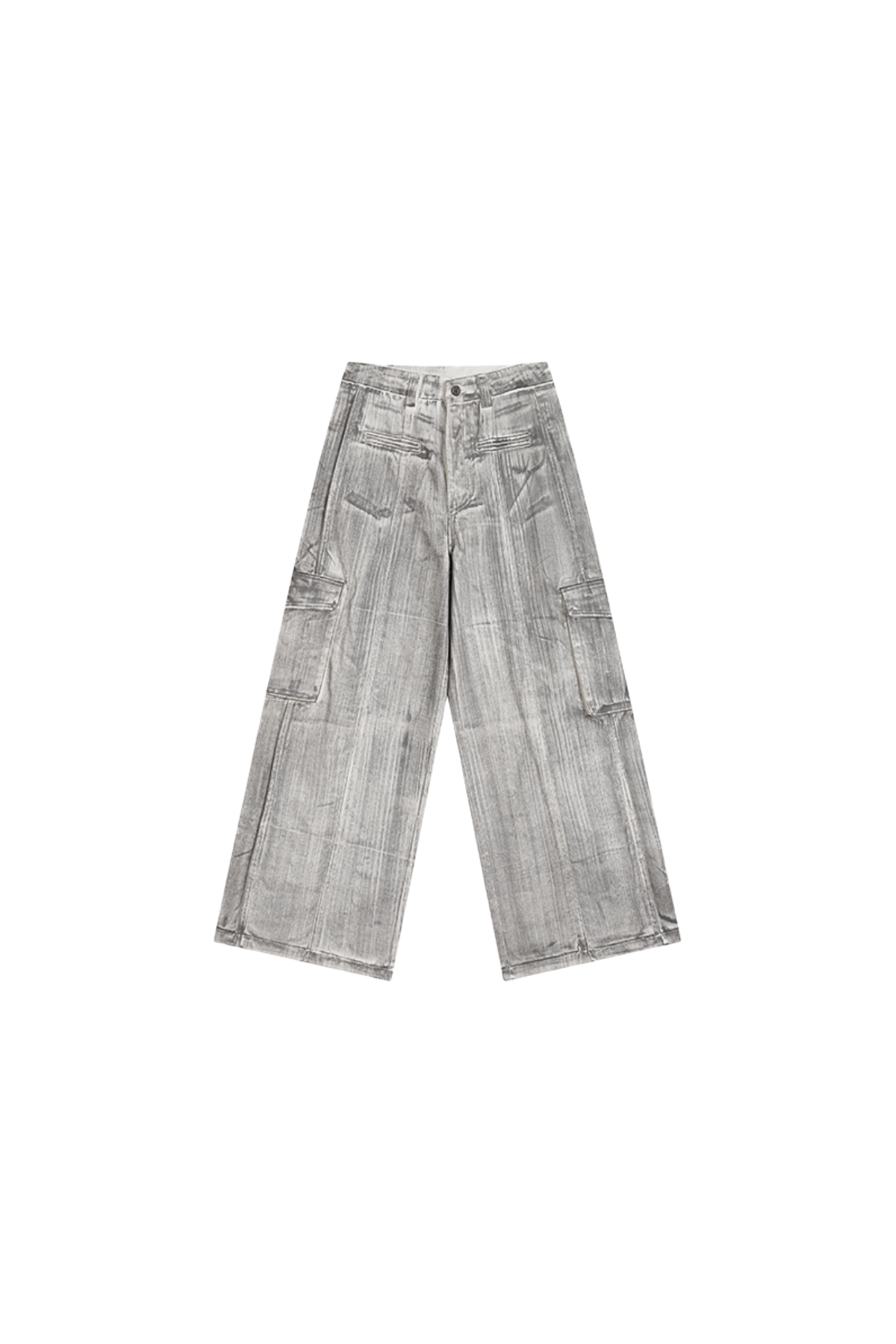 Scrawl Wide-Leg Cargo Jeans - YJ1NGZYZJ® Official