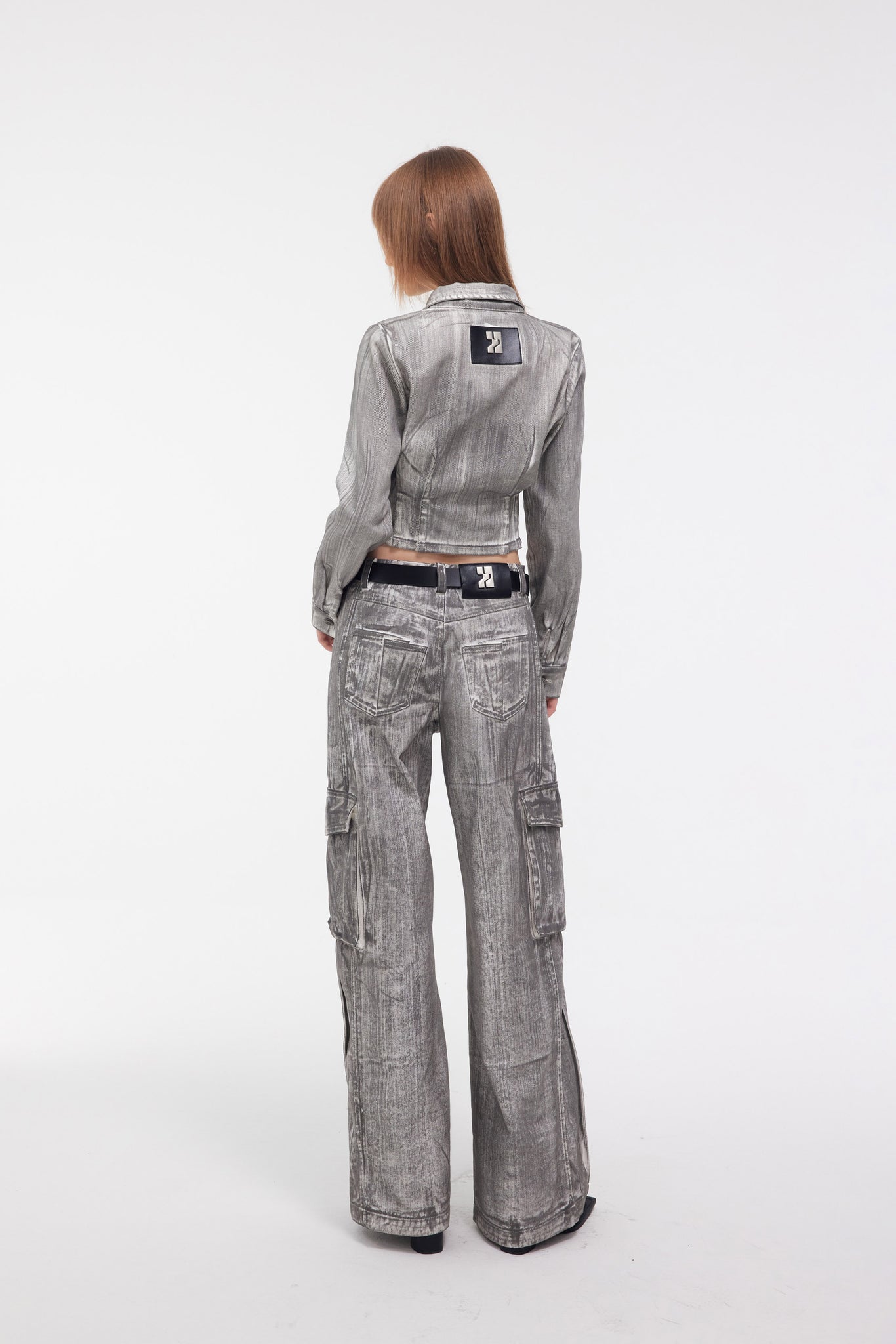 Scrawl Wide-Leg Cargo Jeans - YJ1NGZYZJ® Official