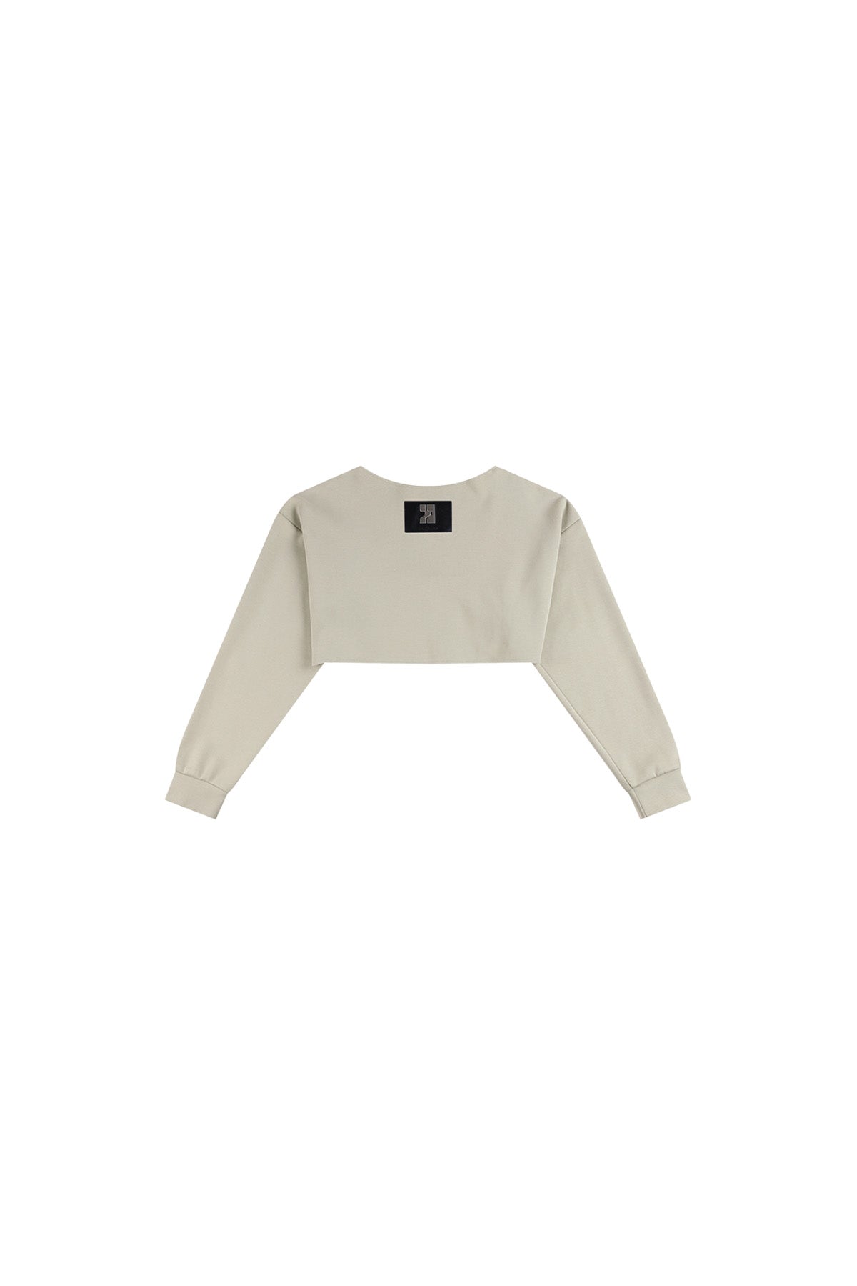 Scoop-Neck Cropped Jacket In Grayish Green - YJ1NGZYZJ® Official