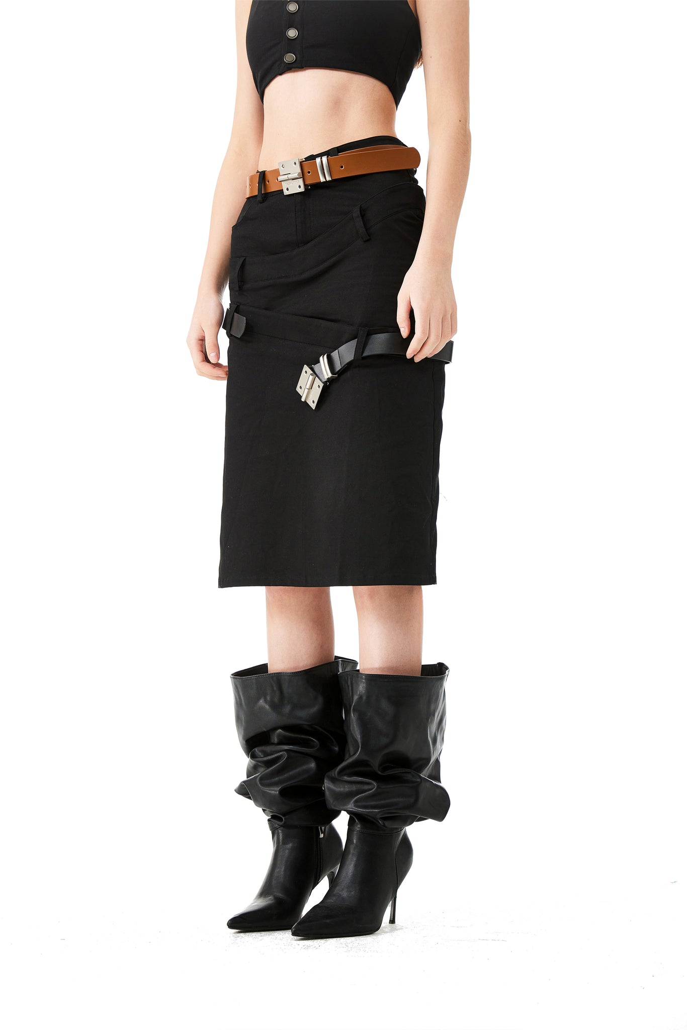 Triple-Belts Cargo Skirt - YJ1NGZYZJ® Official