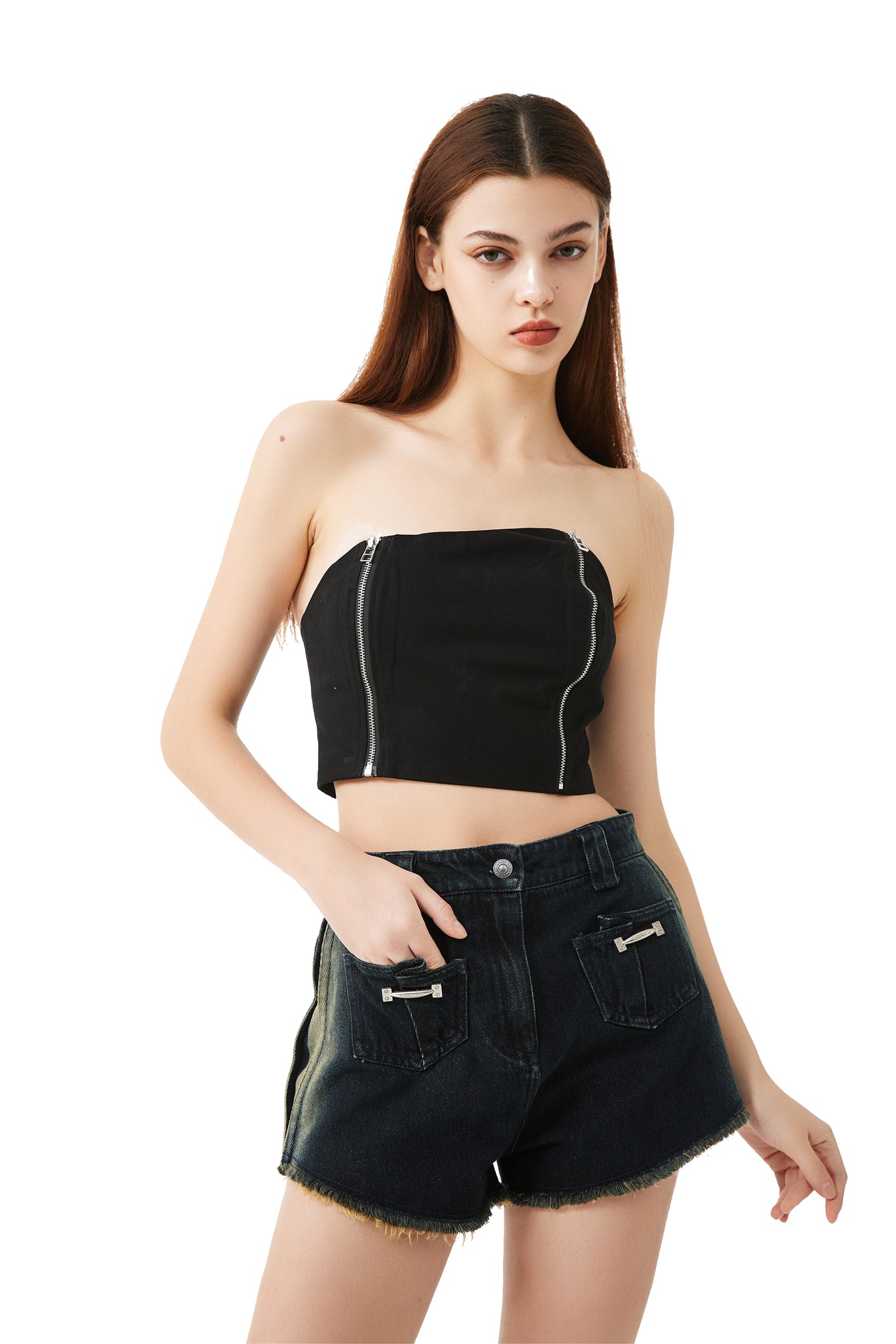 Zipper Tube Top - YJ1NGZYZJ® Official