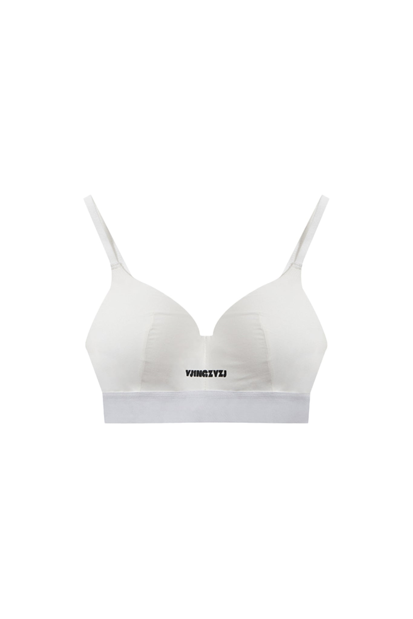 Cotton Push Up Plunge Bra In White